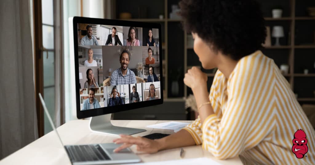 Girl working from home using Collaboration Tools For Managing Remote Projects